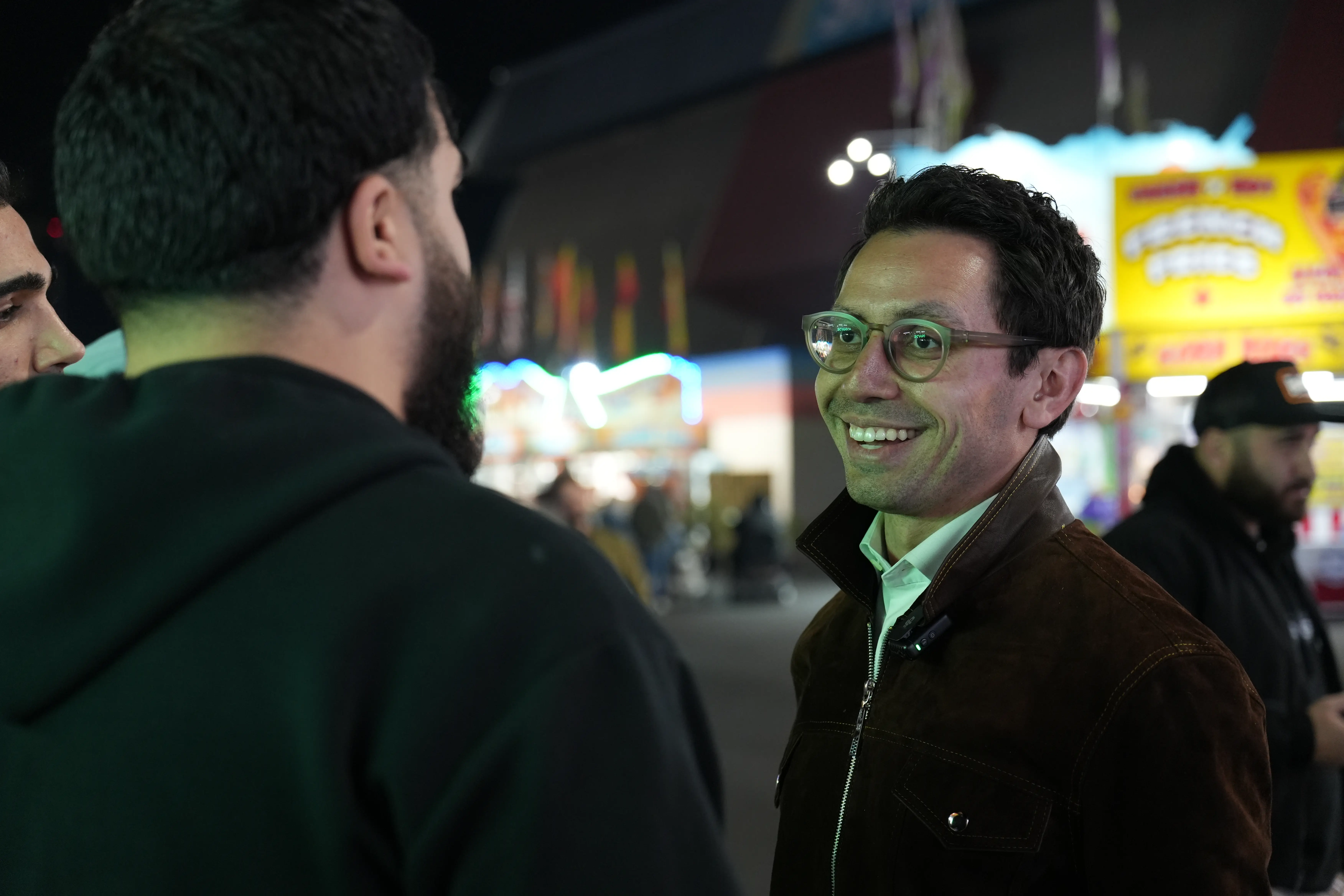 Sharing a laugh and connecting with Tampa families.