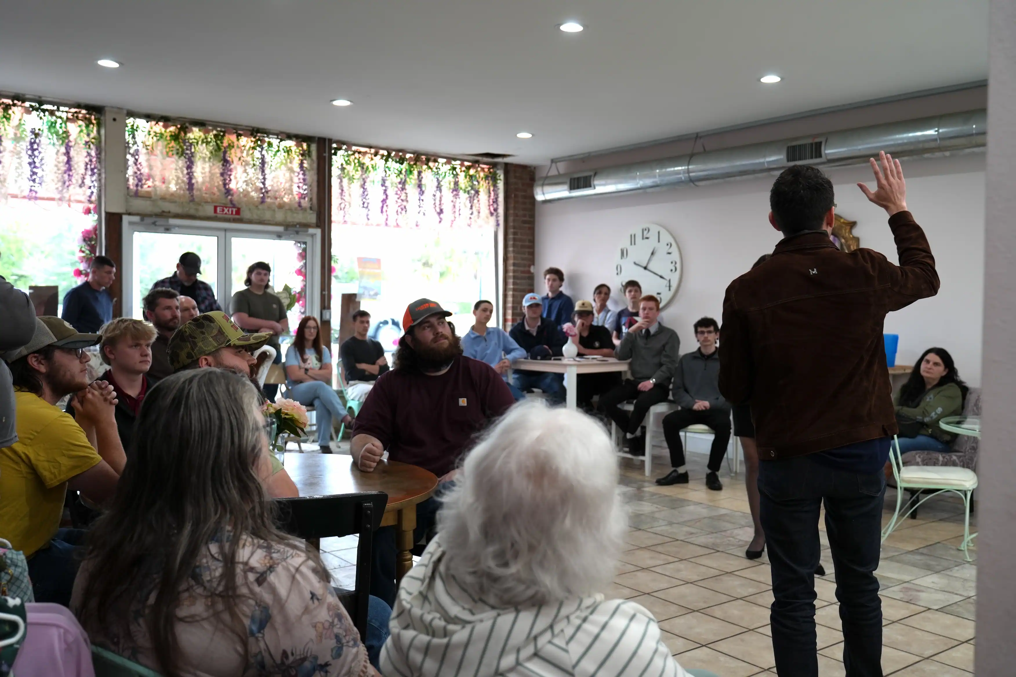 Capping off the Panhandle tour with a grassroots meet-and-greet at Sweet Magnolia Bakery.