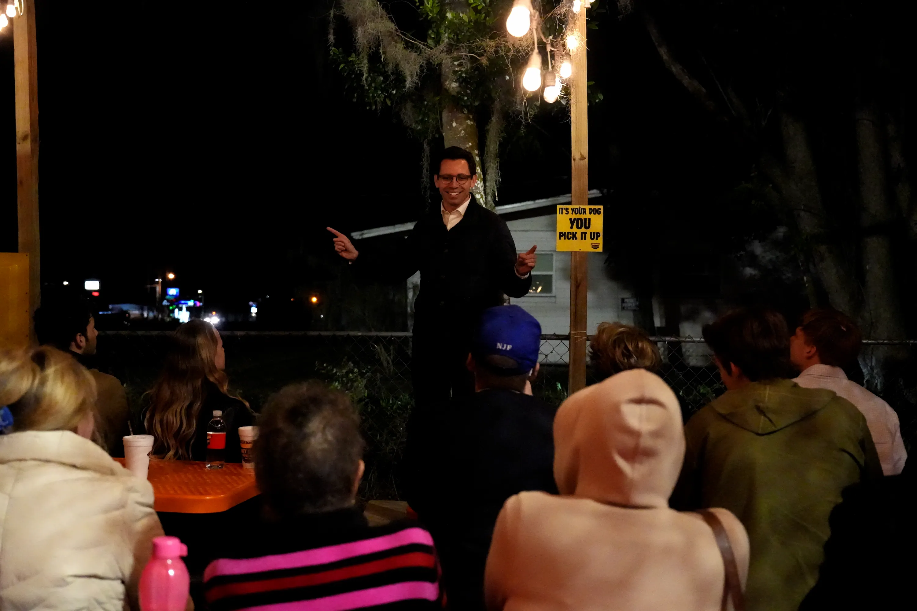 Enthusiastically outlining his vision for the community