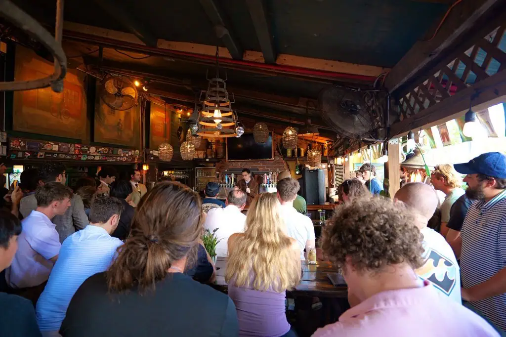 Outlining his vision from behind the bar