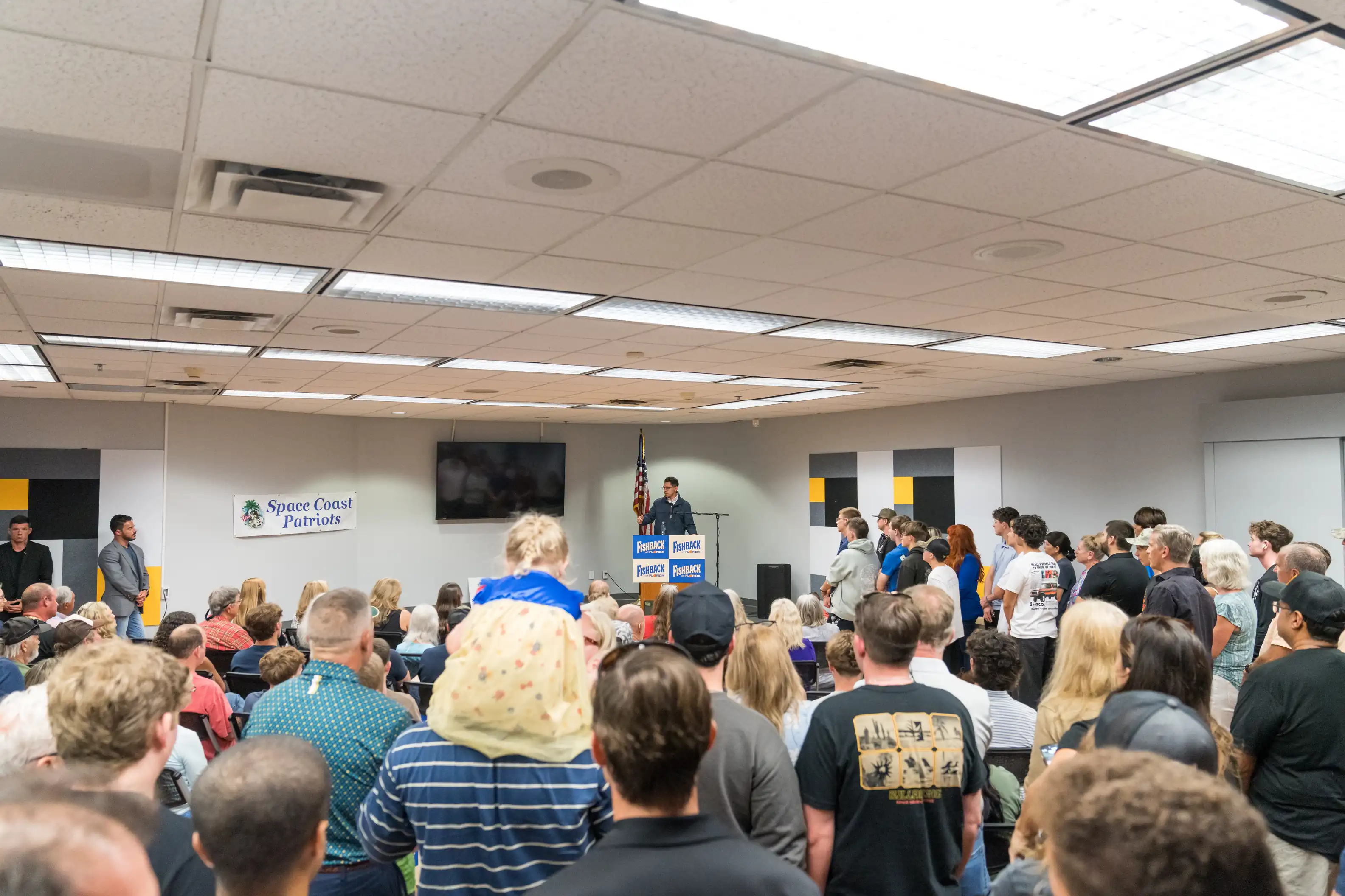 Brevard County supporters gather for the Merritt Island event.