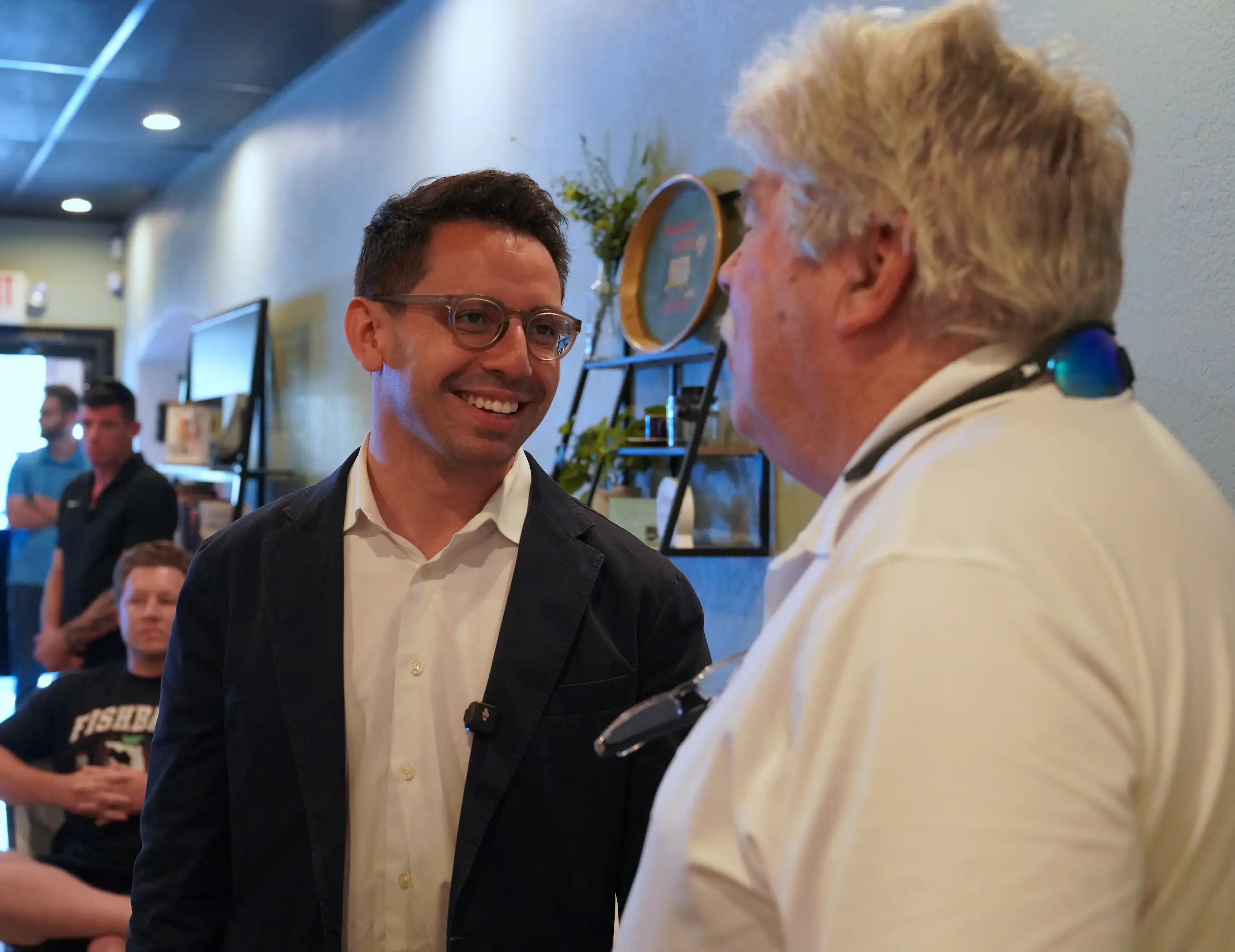 Fishback meets Putnam County voters at Palatka Coffee Co.