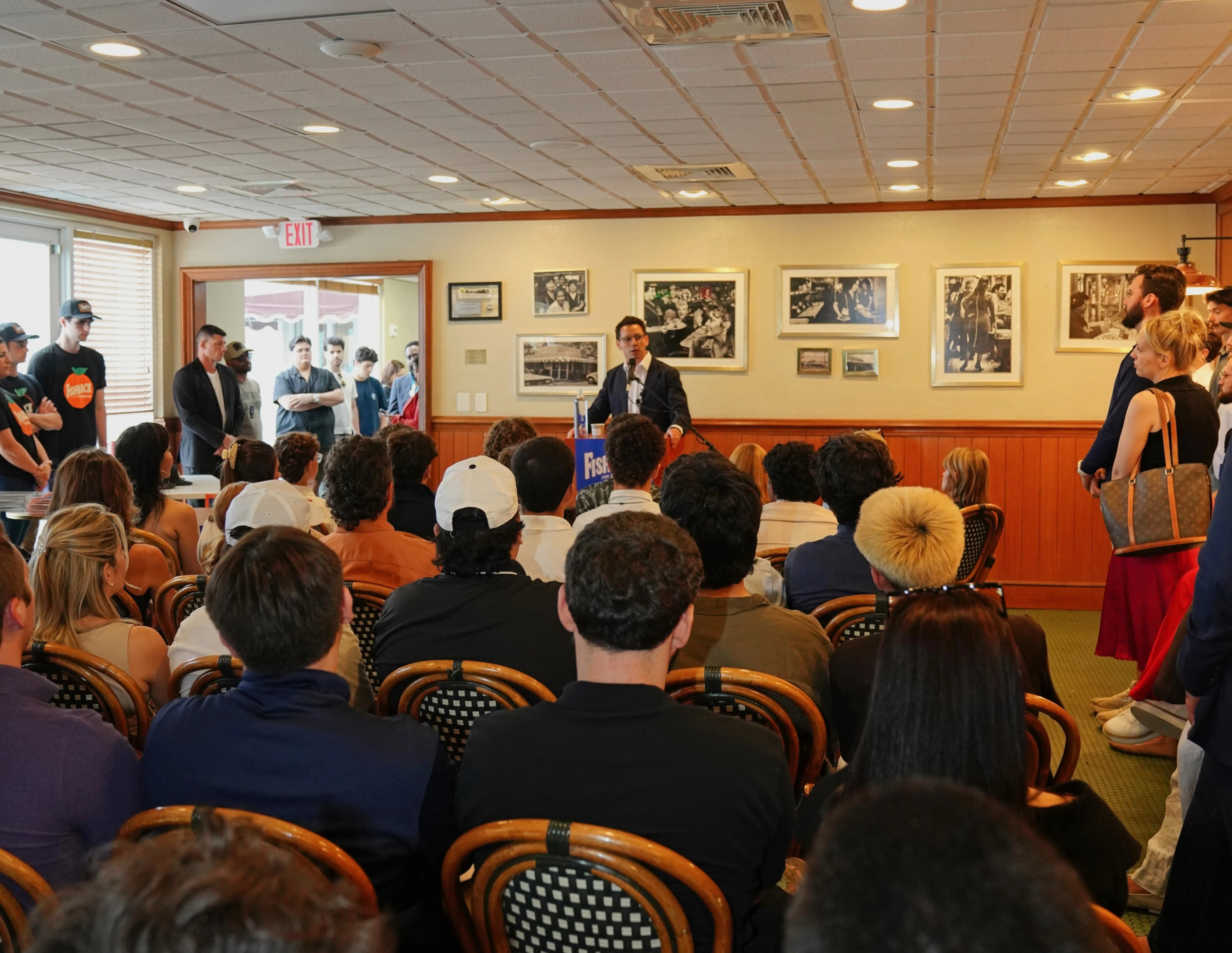 Fishback meets Miami-Dade voters at Versailles in Little Havana.